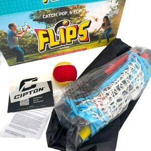 Cipton Flips Catch Pop & Flip Game Set Outdoor Fun Tennis Ball & Carry Case NIB